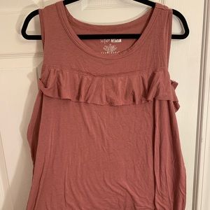 Mauve Cold-Shoulder Top